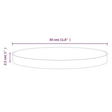 Table Top White Ø30x2.5 cm Solid Wood Pine - Durable & Stylish