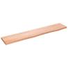 Wall Shelf Light Brown - Solid Oak Wood, 100x20 cm | Hipo Market