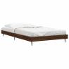 Brown Oak Bed Frame 90x200 cm - Durable Engineered Wood