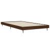 Brown Oak Bed Frame 90x200 cm - Durable Engineered Wood