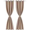 Blackout Curtains 135x175 cm Cream - 2 pcs with Eyelets