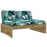 Middle Sofa 120x80 cm - Impregnated Pine Wood for Outdoors