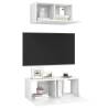 High Gloss White 2 Piece TV Cabinet Set | Stylish Storage