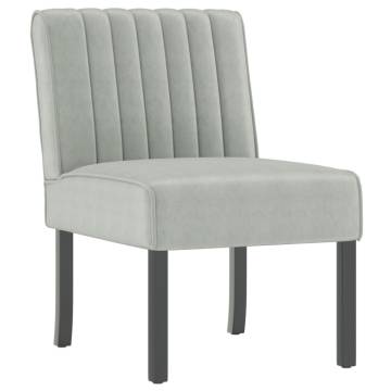 Slipper Chair Light Grey Velvet - Comfort & Style