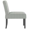 Slipper Chair Light Grey Velvet - Comfort & Style