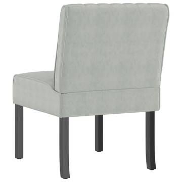 Slipper Chair Light Grey Velvet - Comfort & Style