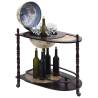 Freestanding Globe Bar - Eucalyptus Wood & Green Finish | Hipo Market