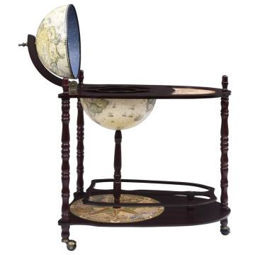 Freestanding Globe Bar - Eucalyptus Wood & Green Finish | Hipo Market