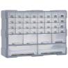 Multi-drawer Organiser with 40 Drawers 52x16x37.5 cm Colour grey Size 38 drawers Quantity in Package 1 Amount 