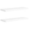 Floating Wall Shelves - 2 Pcs White 80x23.5x3.8 cm MDF