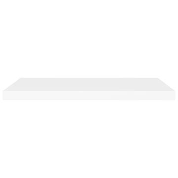 Floating Wall Shelves - 2 Pcs White 80x23.5x3.8 cm MDF