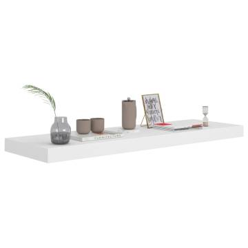 Floating Wall Shelves - 2 Pcs White 80x23.5x3.8 cm MDF