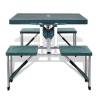 Foldable Camping Table Set with 4 Stools - Light Green