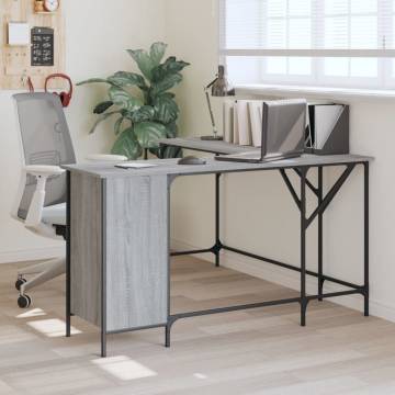 Desk Grey Sonoma 141x141x75 cm Engineered Wood | Hipomarket