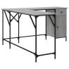 Desk Grey Sonoma 141x141x75 cm Engineered Wood | Hipomarket