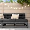 Garden Middle Sofas 2 pcs Grey Solid Wood Pine Colour grey pine Quantity in Package 1 Model middle sofa (2 pcs) 