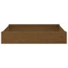 Honey Brown Solid Wood Sandbox with Seats | Outdoor Fun