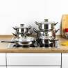 HI 12 Piece Stainless Steel Cookware Set - Durable & Efficient