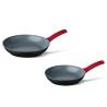 Cuisinox 2 Piece Frying Pan Set Red - Trendy & High Quality