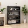 Grey Book Cabinet/Room Divider - Solid Pinewood | HipoMarket