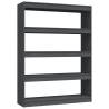 Grey Book Cabinet/Room Divider - Solid Pinewood | HipoMarket