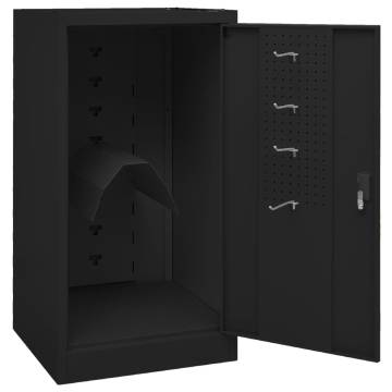 Saddle Cabinet Black 53x53x105 cm Steel - Equestrian Storage