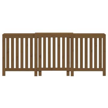 Radiator Cover Honey Brown | Solid Pine Wood 210x21x85 cm