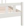 White Solid Wood Bed Frame 140x190 cm | Hipomarket