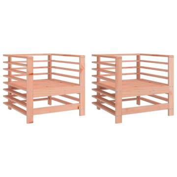 Garden Chairs 2 pcs Solid Wood Douglas for Outdoor Relaxation