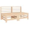 Garden Middle Sofas - 2 pcs Solid Pine Wood for Outdoor Comfort