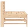 Garden Middle Sofas - 2 pcs Solid Pine Wood for Outdoor Comfort