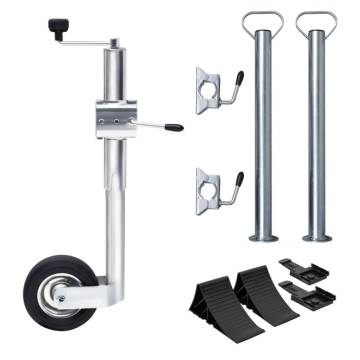 Jockey Wheel 60 mm with Support Tubes and Split Clamps