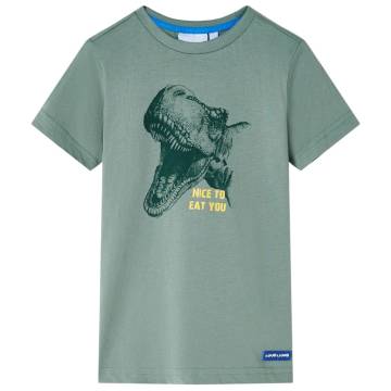 Kids' Khaki T-Shirt with Dinosaur Print | Hipomarket