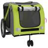 Pet Bike Trailer - Green and Grey Oxford Fabric and Iron