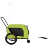 Pet Bike Trailer - Green & Black Oxford Fabric & Iron | HipoMarket