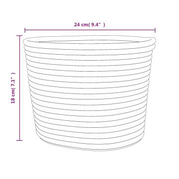 Modern Grey and White Storage Baskets - 2 pcs Ø24x18 cm