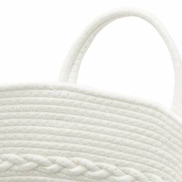 Stylish Grey and White Storage Basket - Ø43x38 cm Cotton