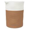 Brown & White Storage Basket - Ø49x65 cm Cotton | HipoMarket