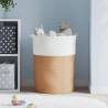 Brown & White Storage Basket - Ø49x65 cm Cotton | HipoMarket