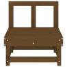 Garden Middle Sofas 2 pcs - Honey Brown Solid Pine Wood