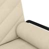 Sofa Bed with Armrests - Cream Fabric | Hipo Market