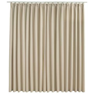 Beige Blackout Curtain with Hooks - 290x245 cm | HipoMarket