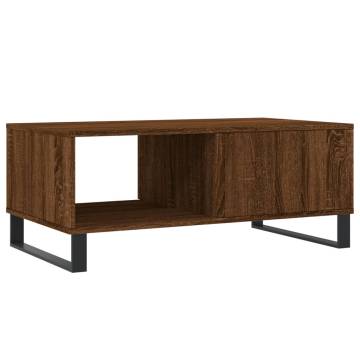 Elegant Brown Oak Coffee Table - 90x50x36.5 cm | Hipo Market