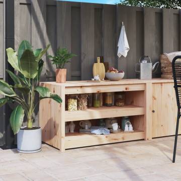 Outdoor Kitchen Cabinet - Solid Pine, 106x55x64 cm | HipoMarket