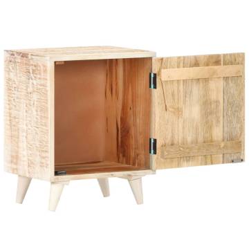 Carved Bedside Cabinet - Solid Acacia Wood 40x30x50 cm