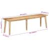 Solid Mango Wood Bench 160x40x45 cm - Stylish & Durable