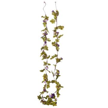 Artificial Flower Garlands - 6 pcs Light Purple 215 cm