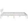 White Solid Wood Pine Bed Frame 200x200 cm | Hipomarket