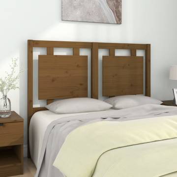 Stylish Honey Brown Bed Headboard - Solid Pine Wood