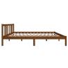 Honey Brown Solid Wood Bed Frame 140x200 cm | HipoMarket